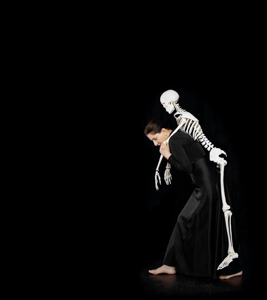 Carrying the Skeleton (2008) C- Print, Courtesy Marina Abramovic and Sean Kelly Gallery New York